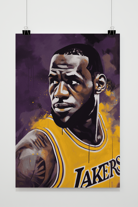 Lebron James Poster | Muurdecoratie voor fans | Wanddecoratie Basketballer | Posters voor Thuis en Kantoor
