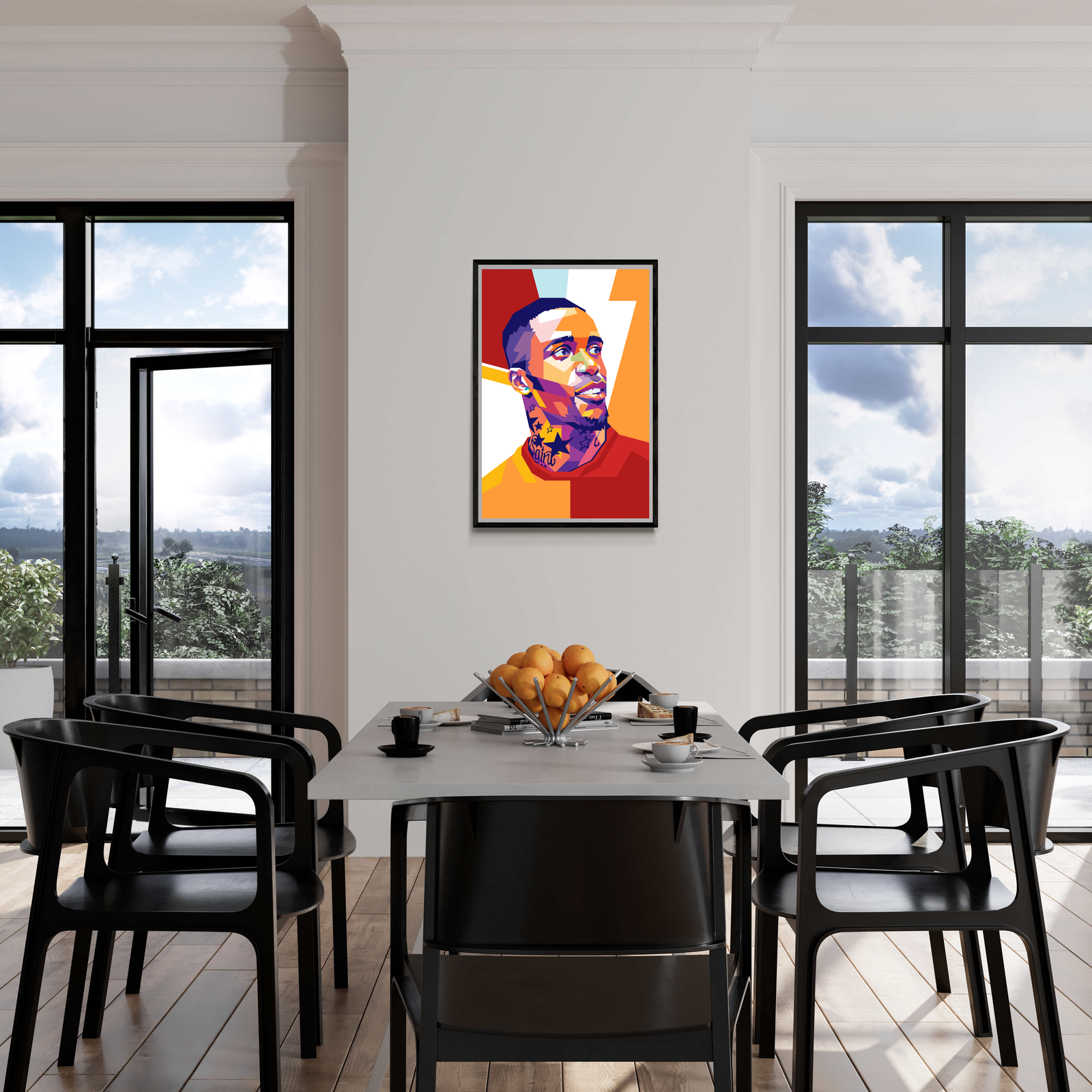 Wilfried Zaha | Pop Art Poster | Kleurrijke Muurdecoratie Voetbal | Muurdecoratie voor Huis
