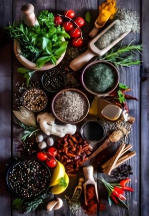 Hot Spices | Vintage Muurdecoratie Keuken | Wanddecoratie Kunst Posters | Specerijen Retro Kunstwerk