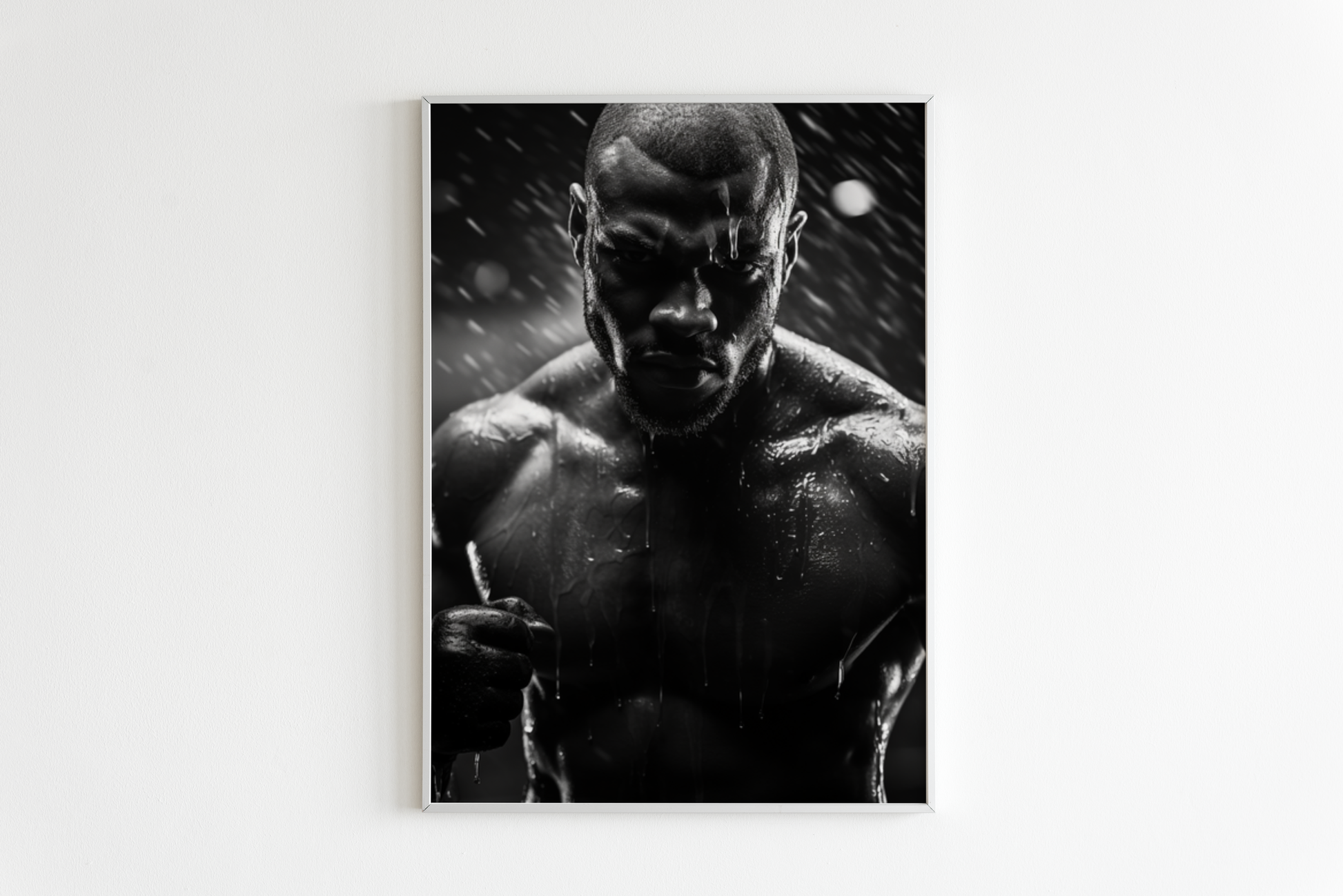Boxing Scene | Poster | Muurdecoratie | Zwart-Wit Schilderijen | Wanddecoratie | Canvas Kunst