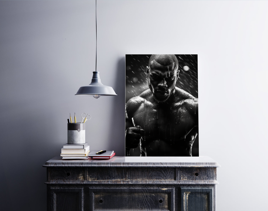 Boxing Scene | Poster | Muurdecoratie | Zwart-Wit Schilderijen | Wanddecoratie | Canvas Kunst
