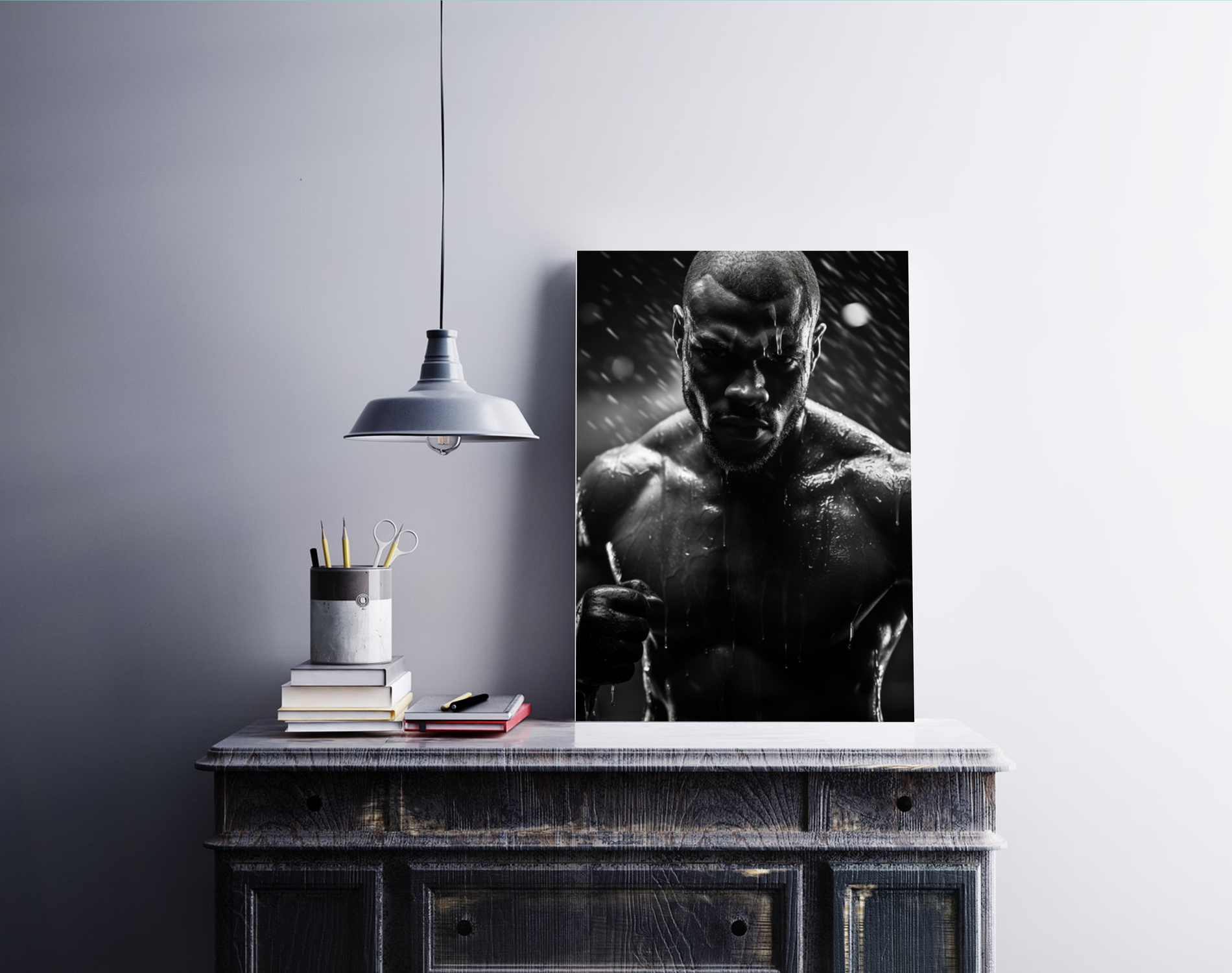 Boxing Scene | Poster | Muurdecoratie | Zwart-Wit Schilderijen | Wanddecoratie | Canvas Kunst