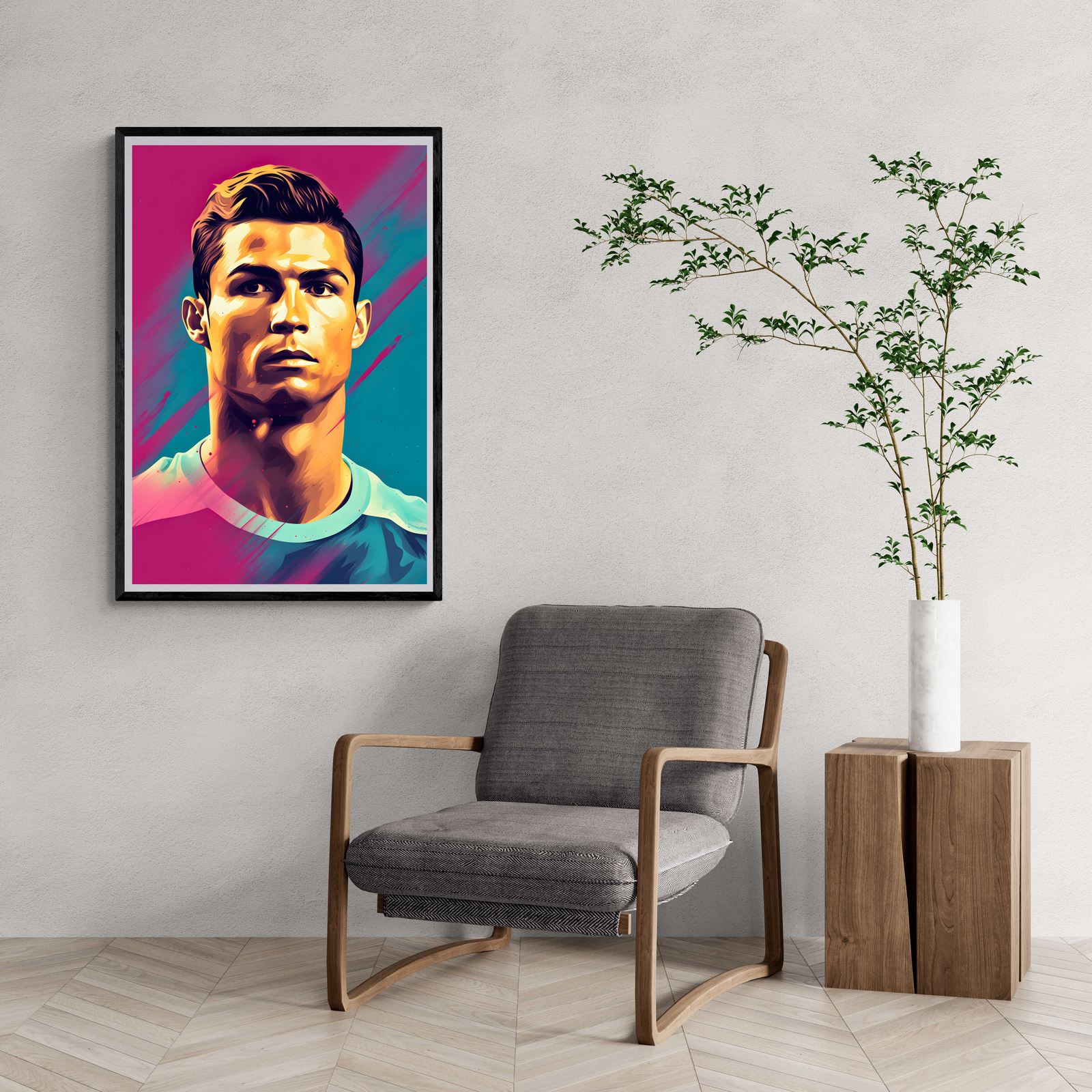 Cristiano Ronaldo Poster | Muurdecoratie | Wanddecoratie Sport | Canvas Kunst Voor Huis & Tuin Decor