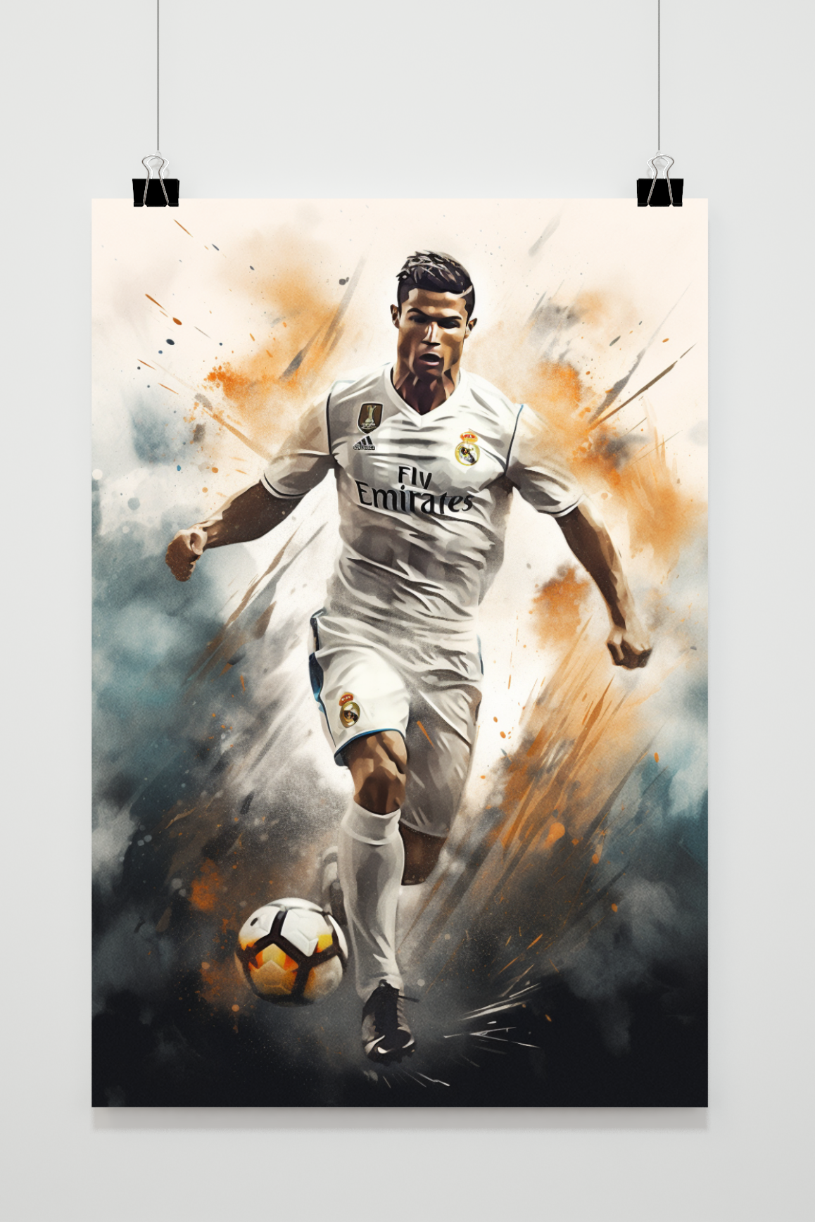 Cristiano Ronaldo Dribbling Skills | Iconische Wanddecoratie | Voetbal Poster | Sportieve Muurdecoratie Kunst voor Fans