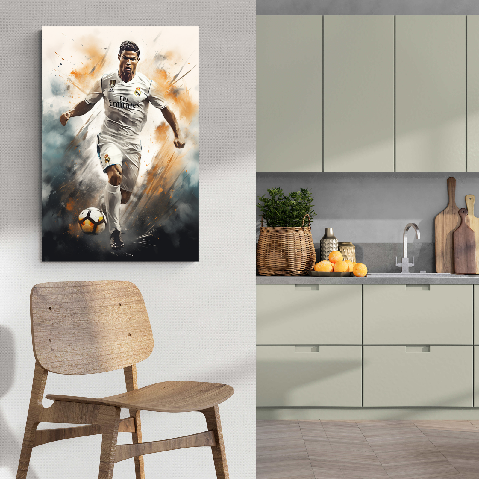 Cristiano Ronaldo Dribbling Skills | Iconische Wanddecoratie | Voetbal Poster | Sportieve Muurdecoratie Kunst voor Fans