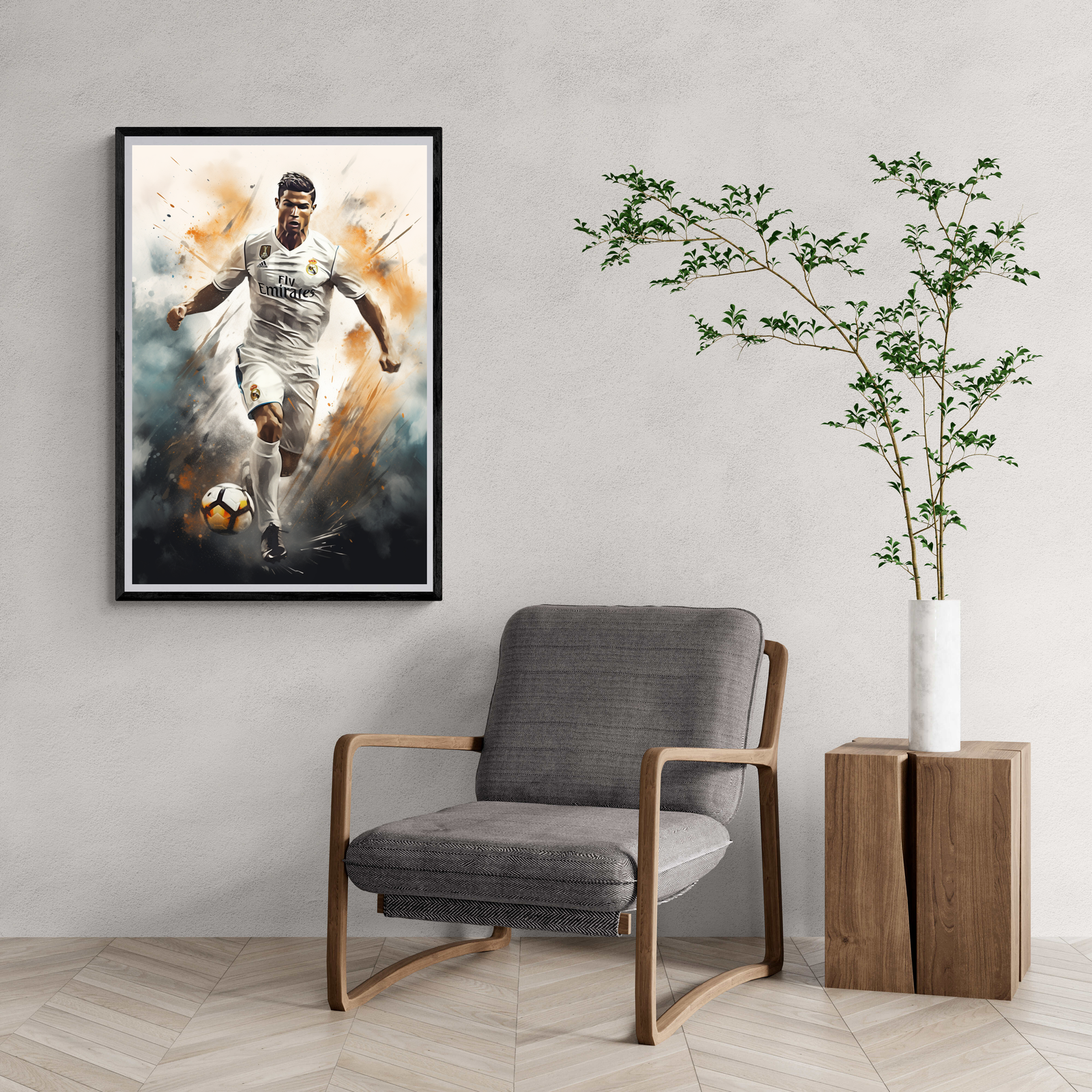 Cristiano Ronaldo Dribbling Skills | Iconische Wanddecoratie | Voetbal Poster | Sportieve Muurdecoratie Kunst voor Fans