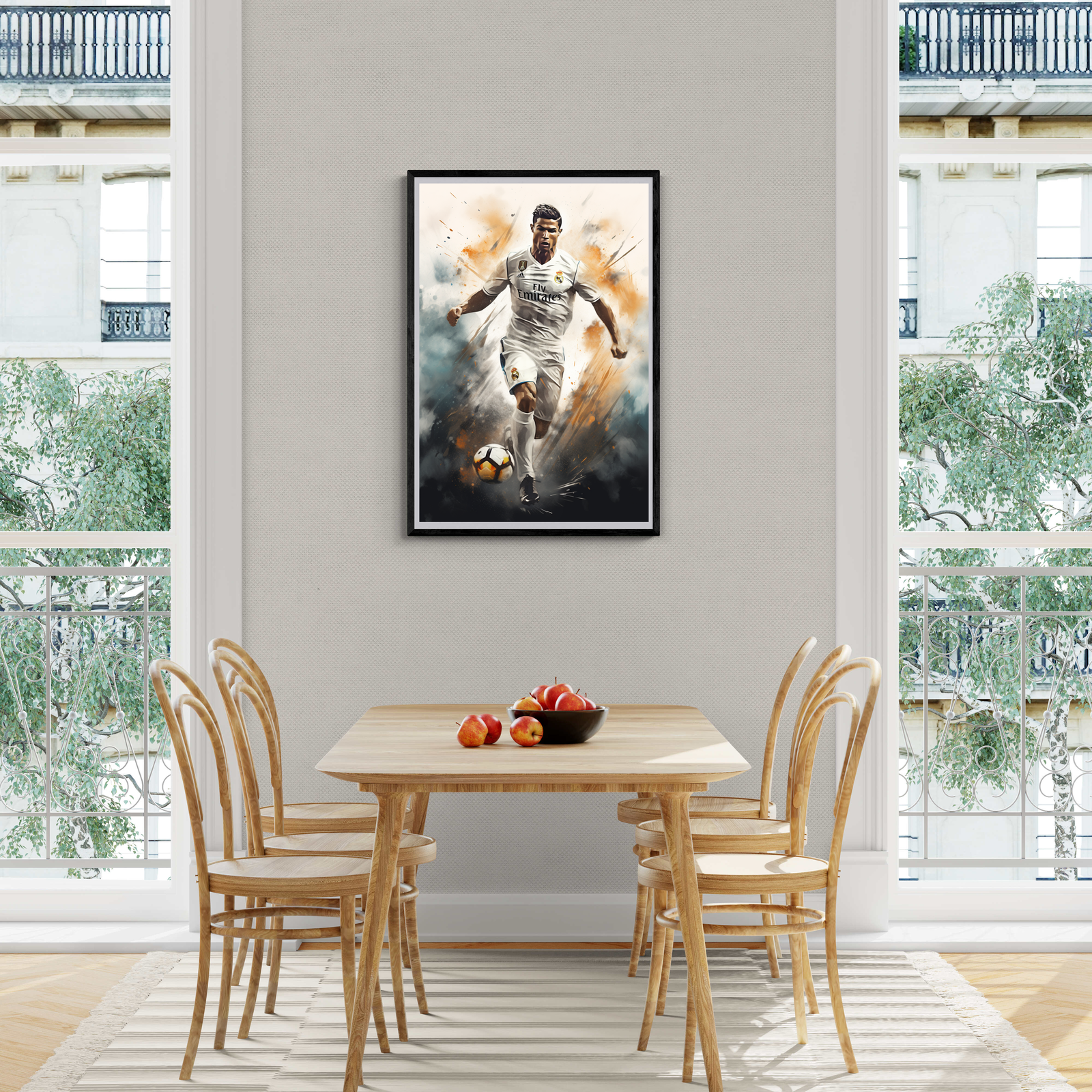 Cristiano Ronaldo Dribbling Skills | Iconische Wanddecoratie | Voetbal Poster | Sportieve Muurdecoratie Kunst voor Fans