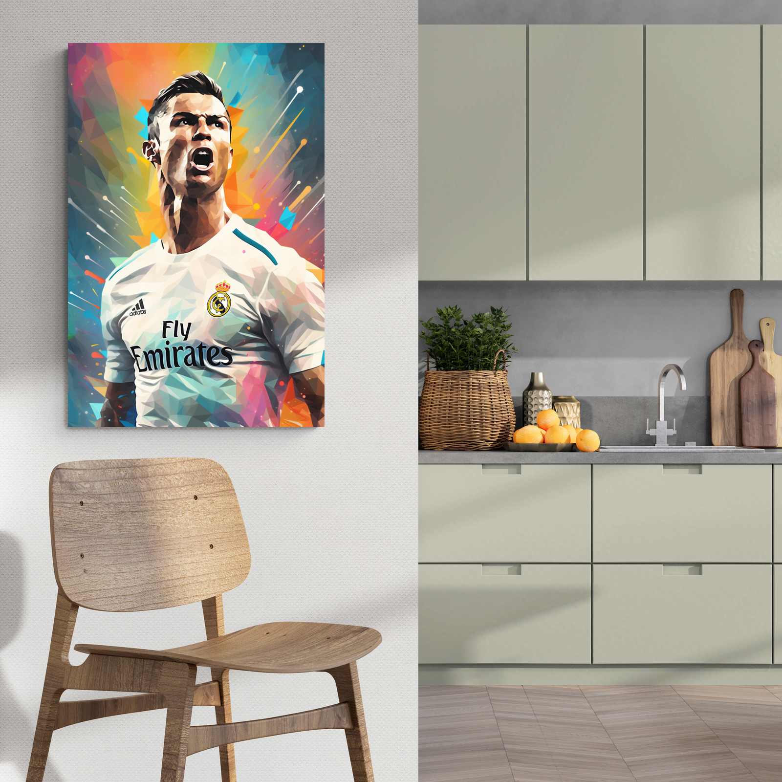 Cristiano Ronaldo Muurdecoratie | Madrid Soccer Star | Wanddecoratie Poster | Sports Gallery Kunst