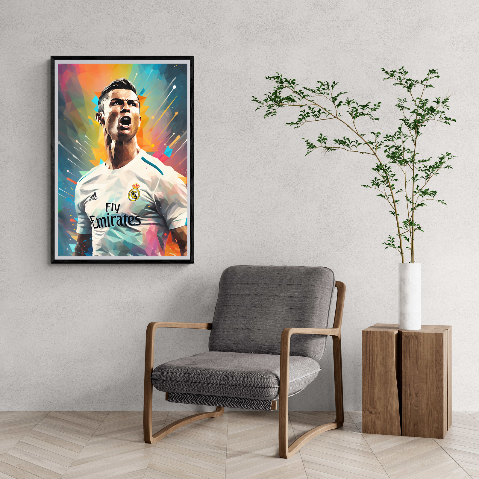 Cristiano Ronaldo Muurdecoratie | Madrid Soccer Star | Wanddecoratie Poster | Sports Gallery Kunst