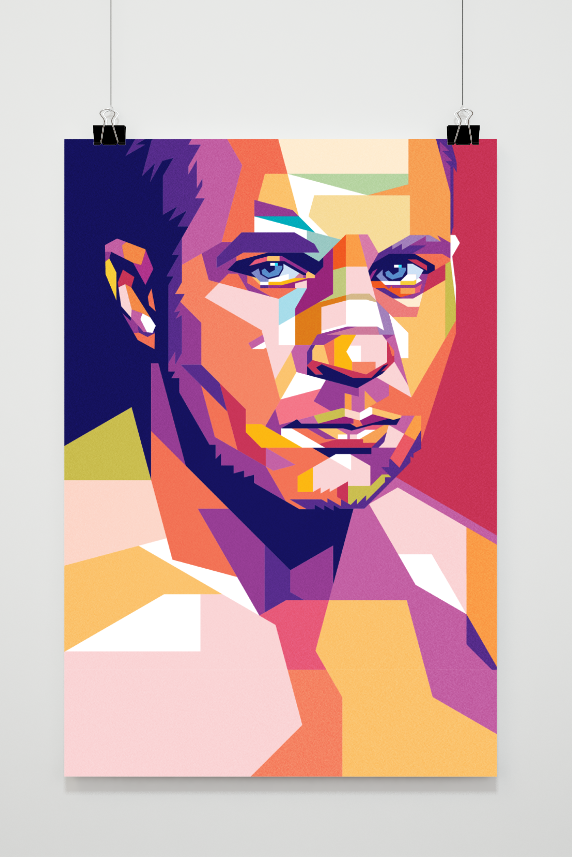 Fedor Emilianenko | Pop Art Schilderijen | Beroemde Vechtsport Wanddecoratie | Kleurrijke Muurdecoratie Posters