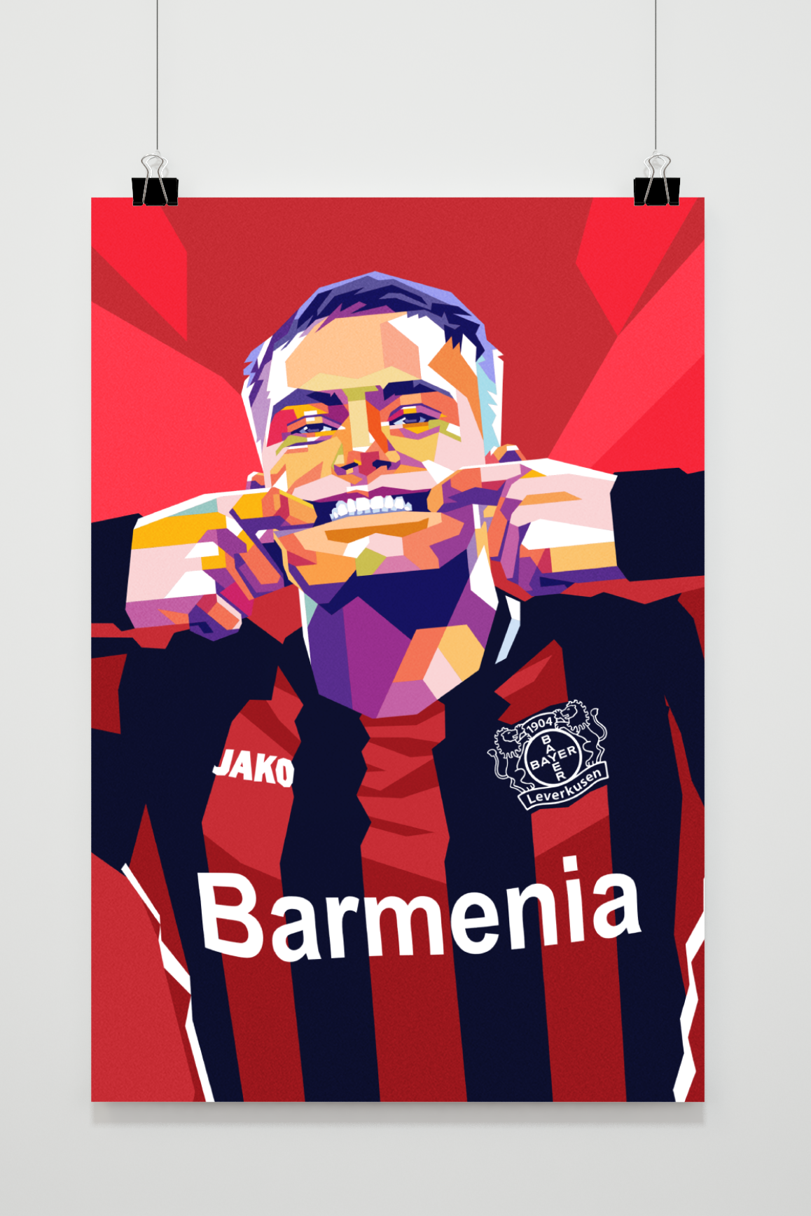 Florian Wirtz | Voetbal Ster Poster | Wanddecoratie | Muurdecoratie | Kunst in Levendige Kleuren | Hoge Kwaliteit Print