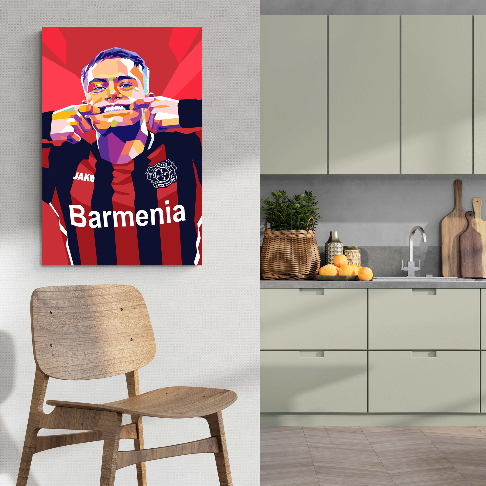 Florian Wirtz | Voetbal Ster Poster | Wanddecoratie | Muurdecoratie | Kunst in Levendige Kleuren | Hoge Kwaliteit Print