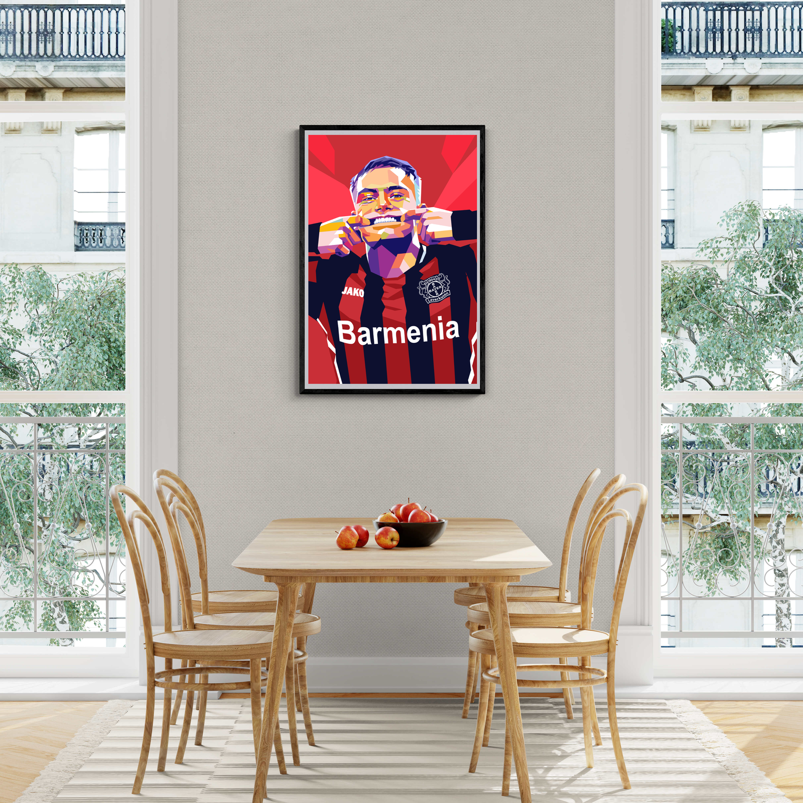 Florian Wirtz | Voetbal Ster Poster | Wanddecoratie | Muurdecoratie | Kunst in Levendige Kleuren | Hoge Kwaliteit Print