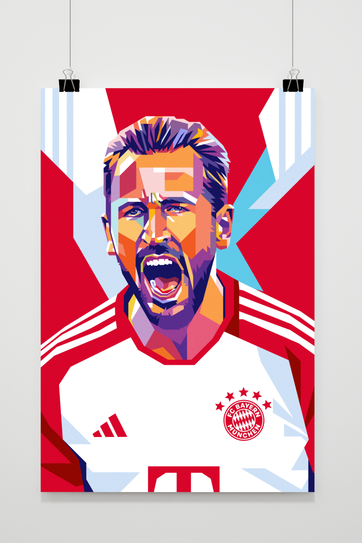 Harry Kane Poster | Sport Muurdecoratie voor slaapkamer of kantoor | Wanddecoratie voor voetbalfans