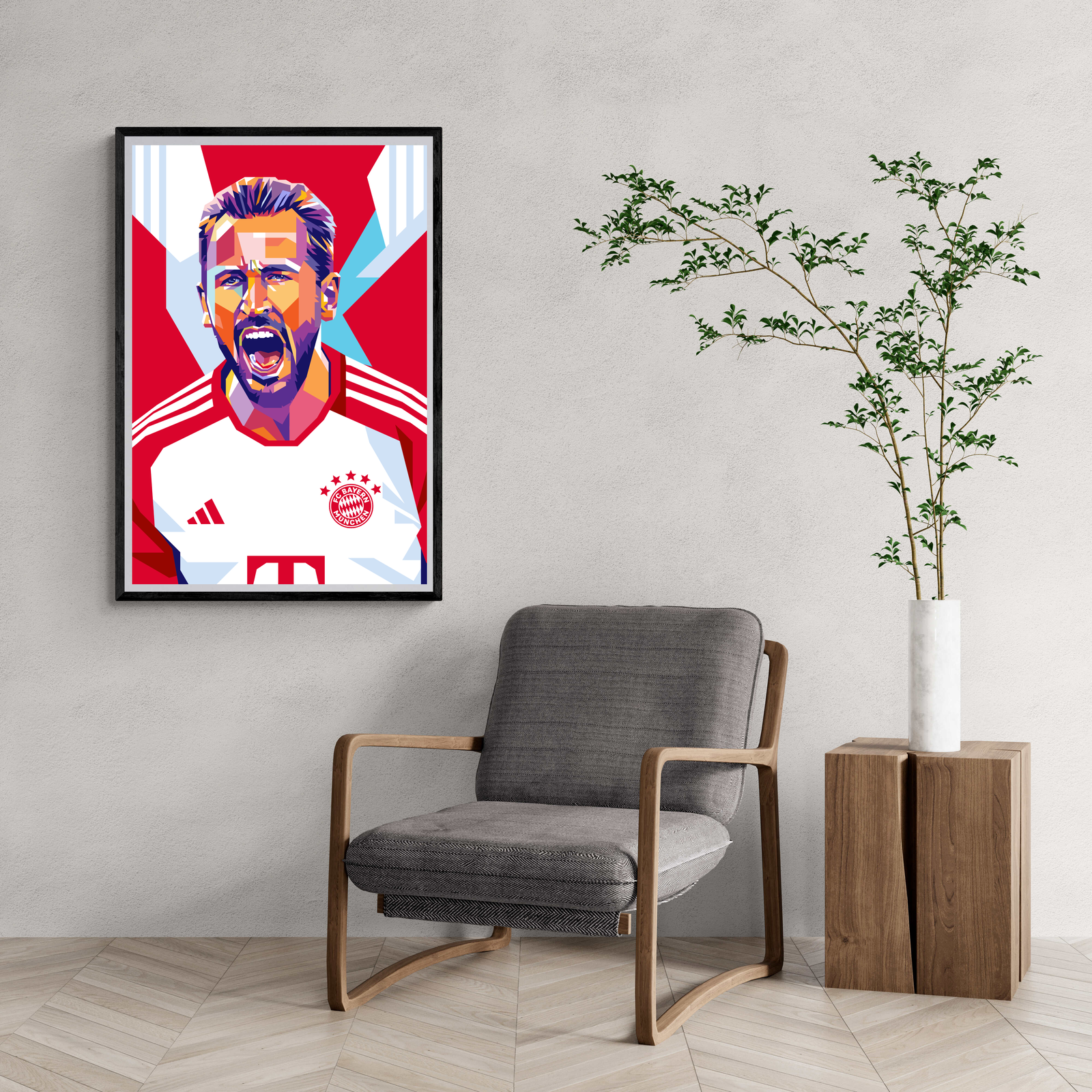 Harry Kane Poster | Sport Muurdecoratie voor slaapkamer of kantoor | Wanddecoratie voor voetbalfans