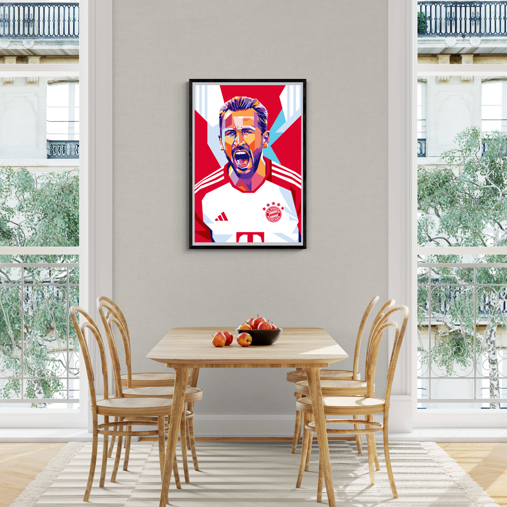 Harry Kane Poster | Sport Muurdecoratie voor slaapkamer of kantoor | Wanddecoratie voor voetbalfans