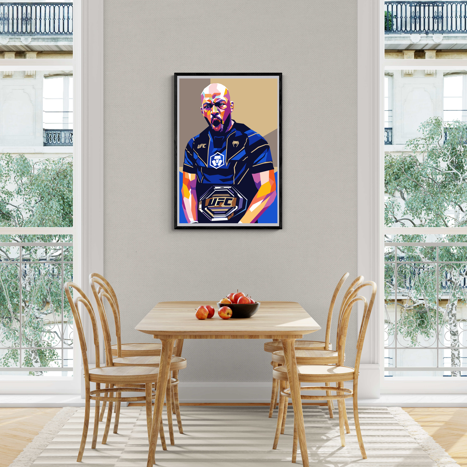 Jon Jones | MMA Legende Poster | Wanddecoratie | Schilderij voor Gym en Kantoor | Muurdecoratie | Mixed Martial Arts Champion | UFC Vechter Kunstafdruk | Sport Fan Cadeau
