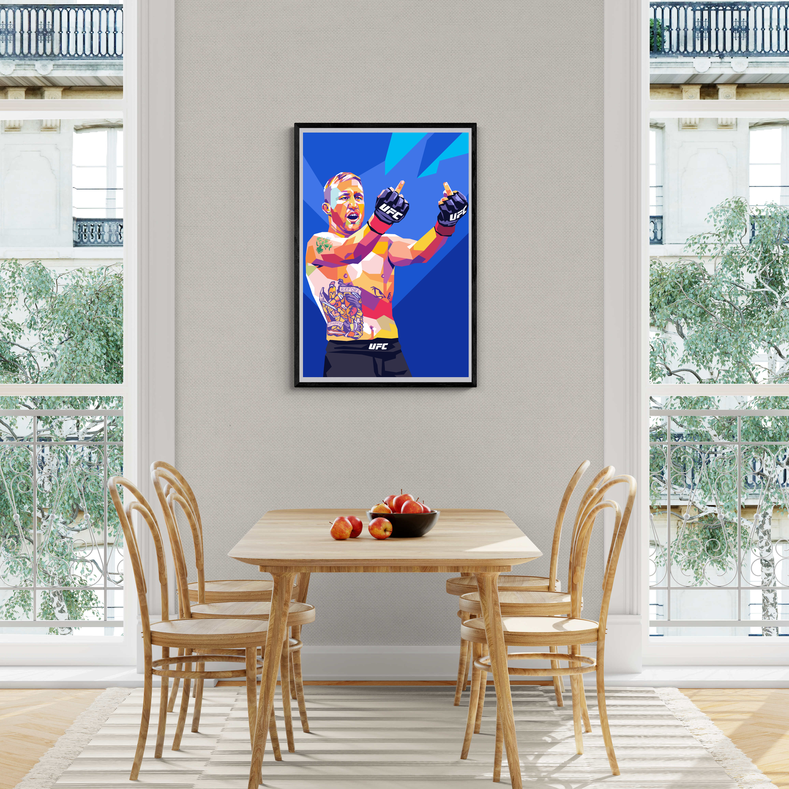 Justin Gaethje | Sport Posters | MMA Wanddecoratie | Hoogwaardige Prent | Muurdecoratie voor Thuis | Mixed Martial Arts Fans