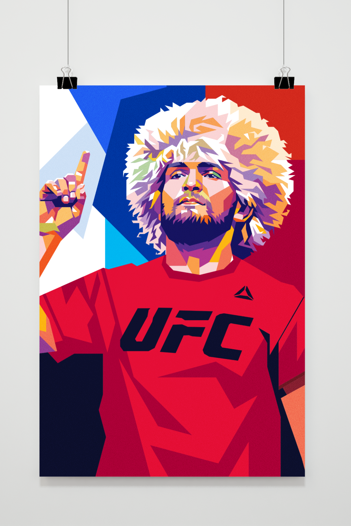 Khabib Nurmagomedov Muurdecoratie | UFC Kampioen Wanddecoratie | MMA Vechter Poster | Sport Decoratie