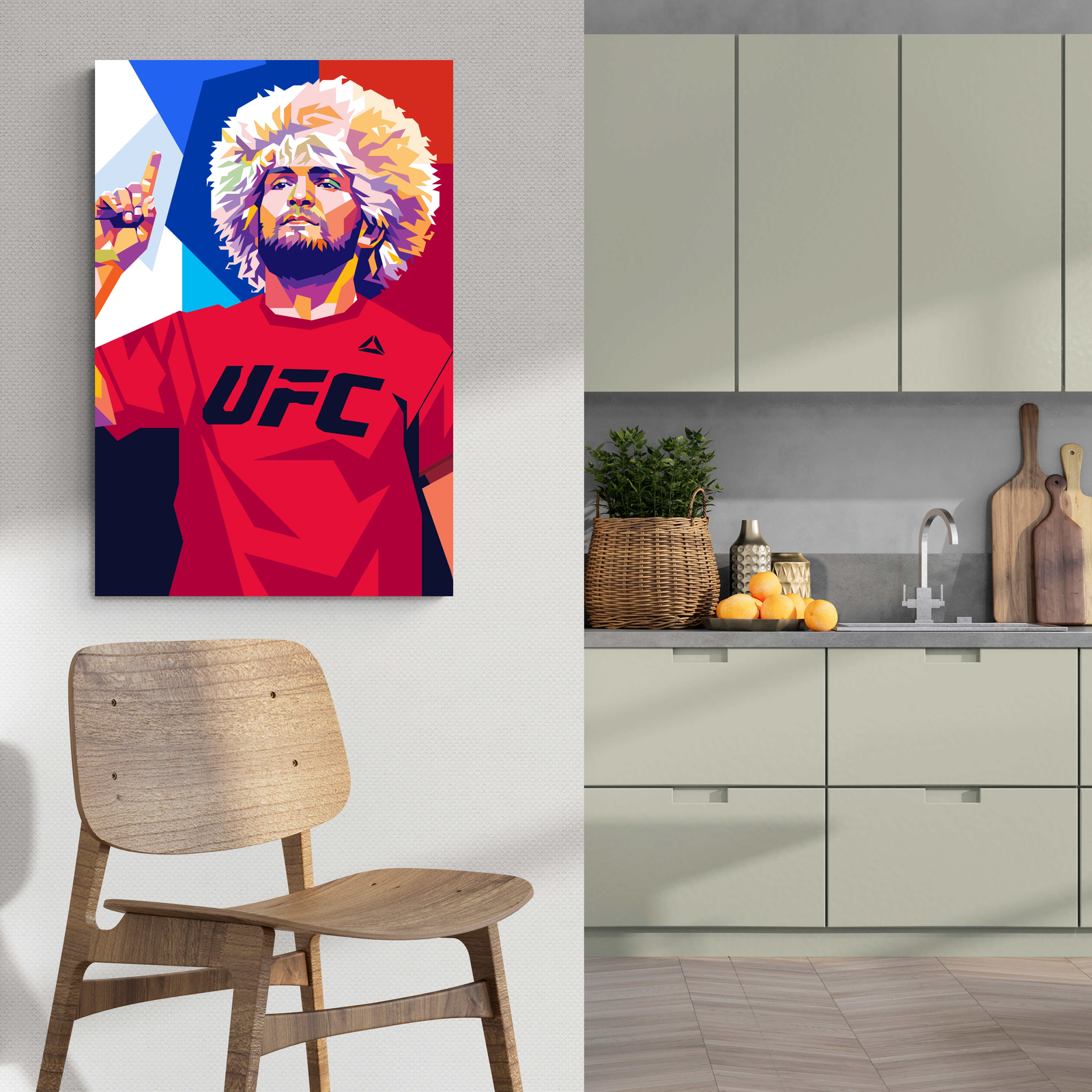 Khabib Nurmagomedov Muurdecoratie | UFC Kampioen Wanddecoratie | MMA Vechter Poster | Sport Decoratie