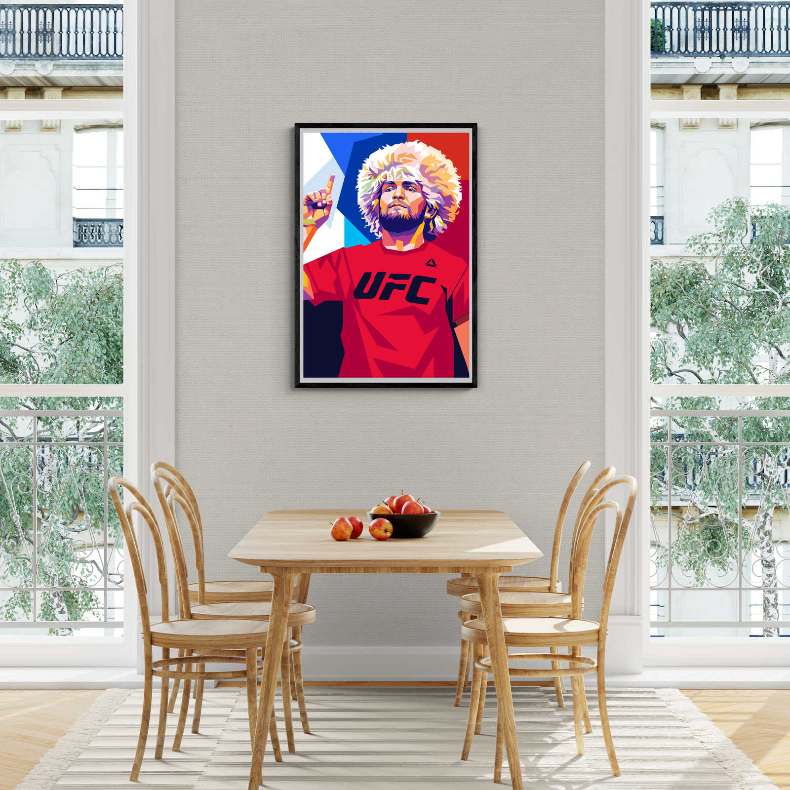 Khabib Nurmagomedov Muurdecoratie | UFC Kampioen Wanddecoratie | MMA Vechter Poster | Sport Decoratie