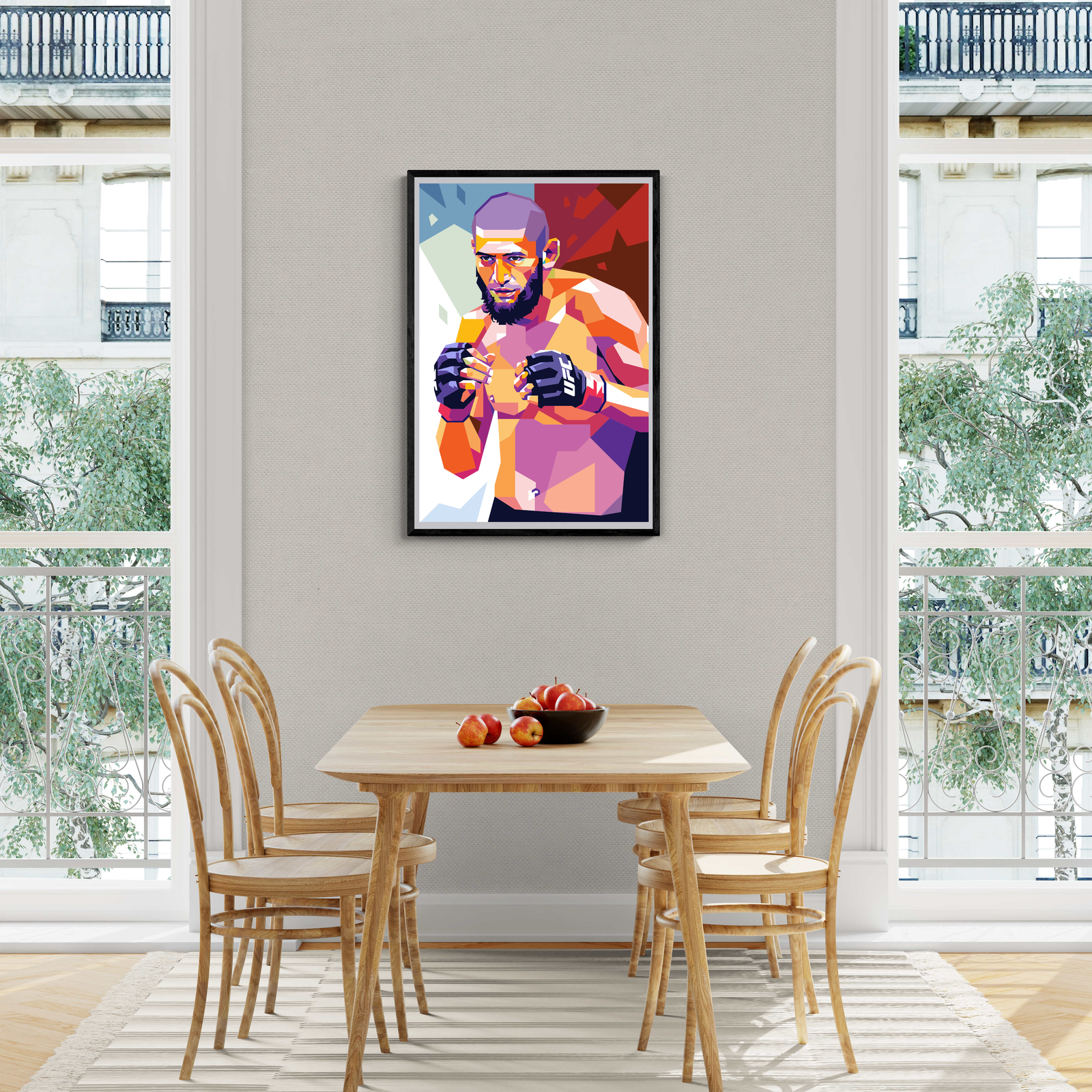 Khamzat Chimaev | MMA Poster | Inspirerende Wanddecoratie | Muurdecoratie voor Huis & Tuin Kunst