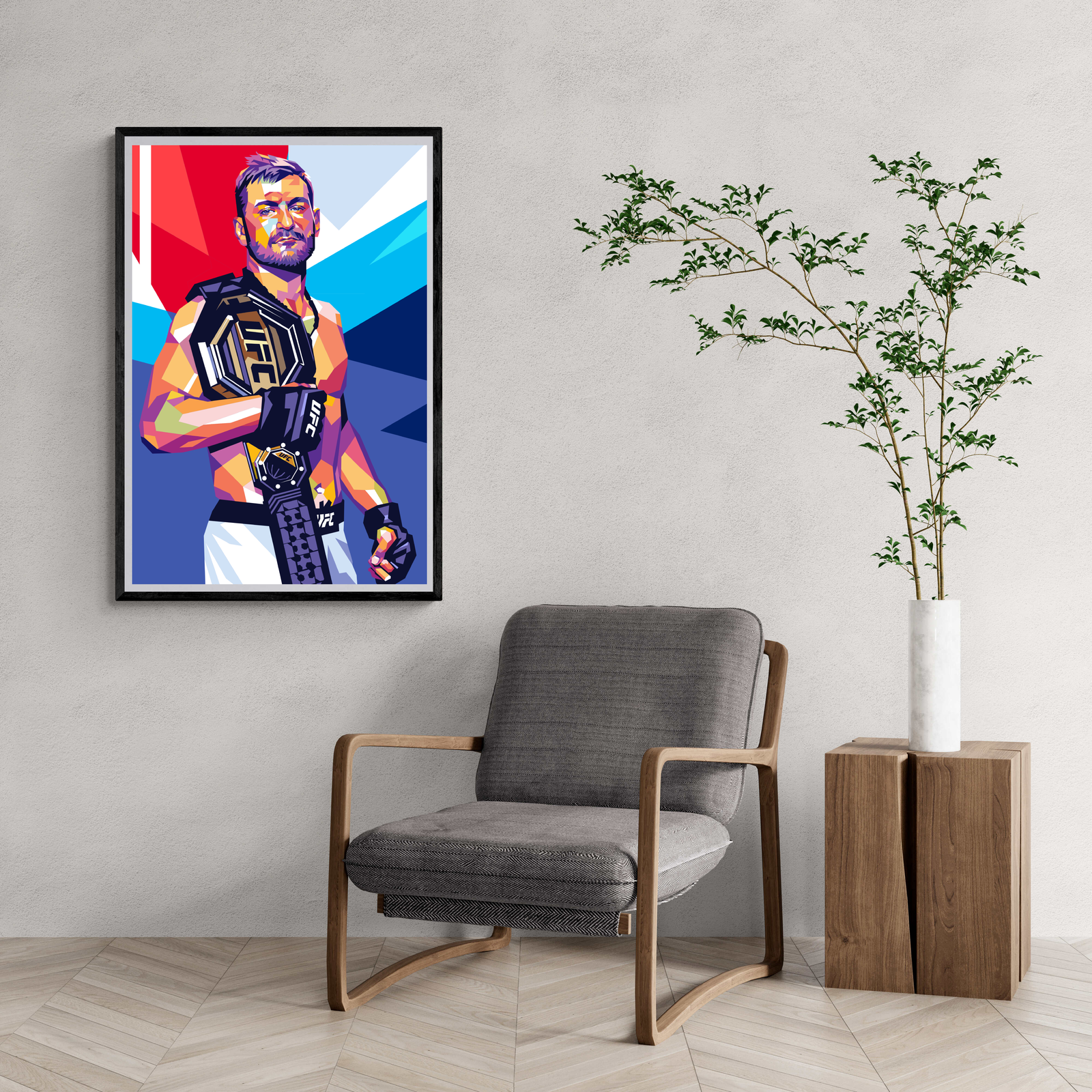 Stipe Miocic | Knockout Victory Muurdecoratie | MMA Champion | UFC Fighter Posters | Wanddecoratie