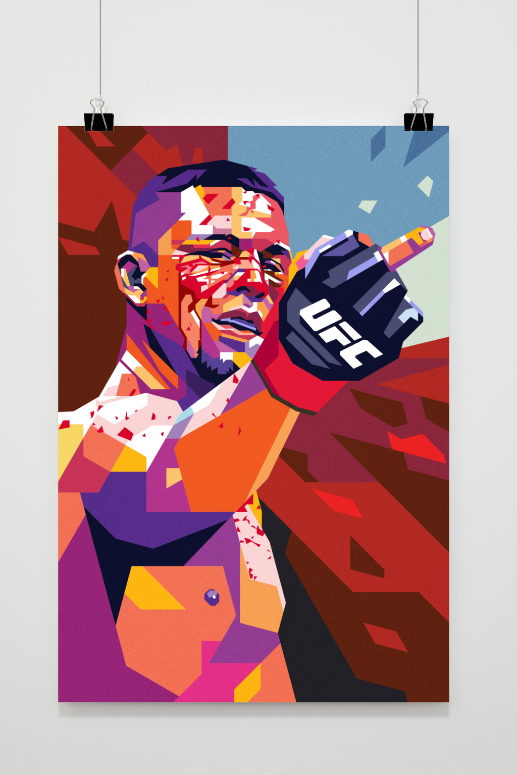 Nate Diaz | MMA Fighter | Wanddecoratie Poster | Muurdecoratie | Hoge Kwaliteit Print | Huis Decor