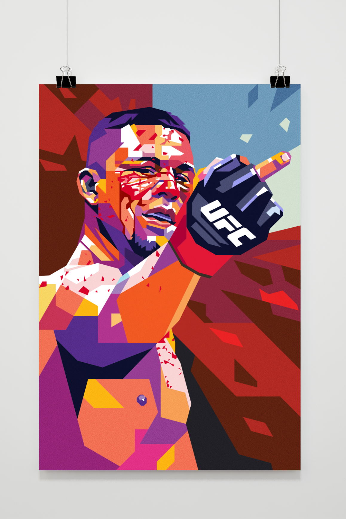 Nate Diaz | MMA Fighter | Wanddecoratie Poster | Muurdecoratie | Hoge Kwaliteit Print | Huis Decor