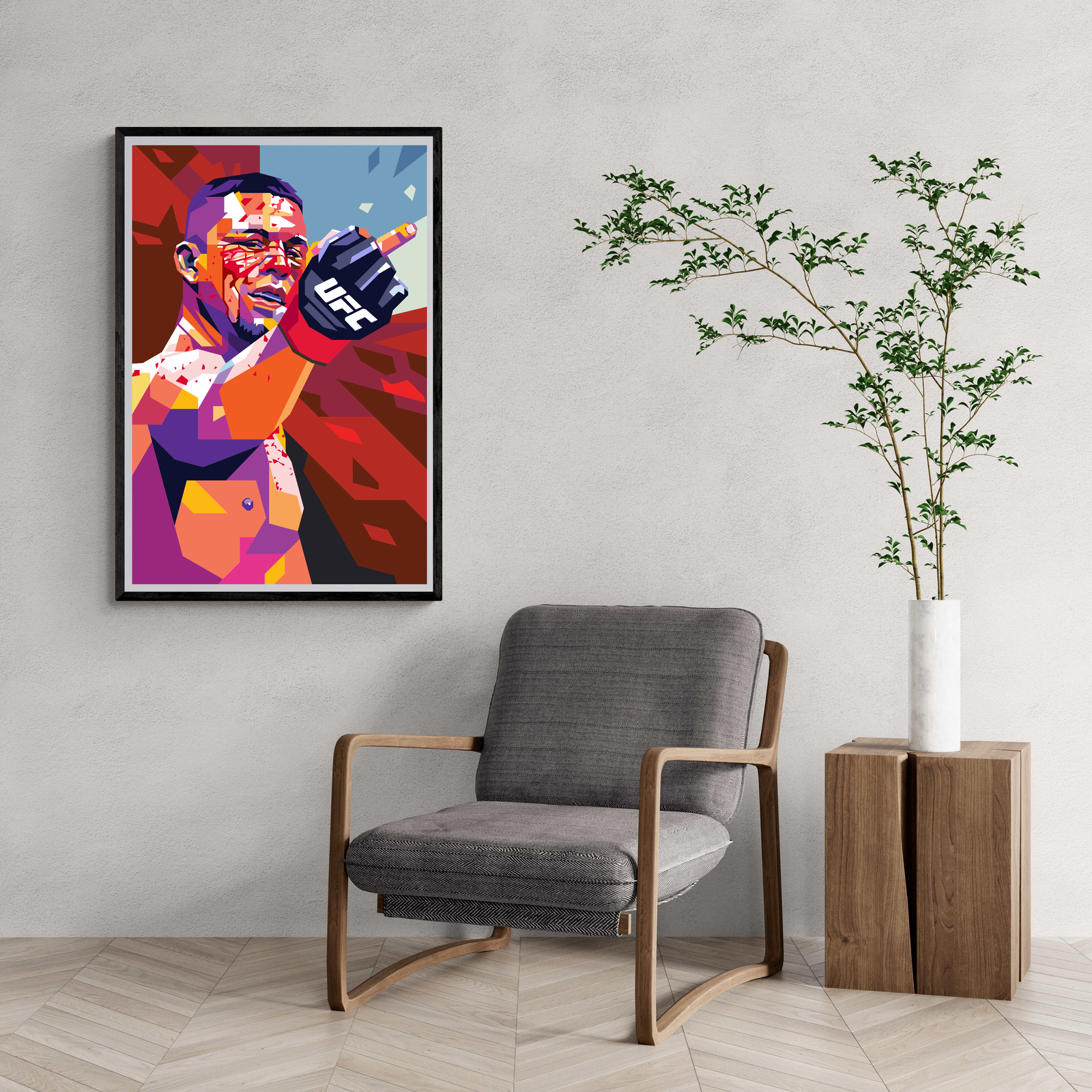 Nate Diaz | MMA Fighter | Wanddecoratie Poster | Muurdecoratie | Hoge Kwaliteit Print | Huis Decor