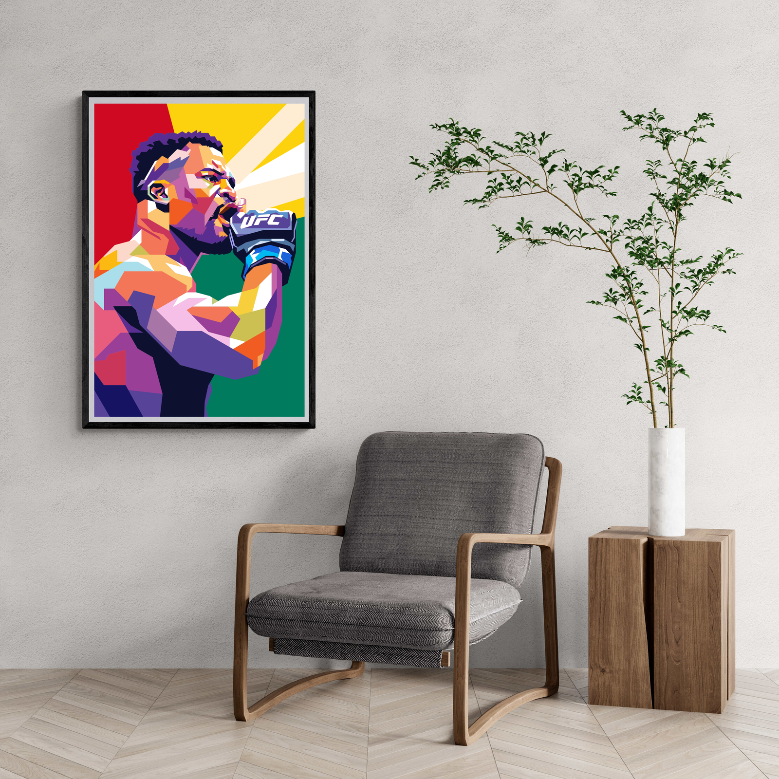 Francis Ngannou | UFC Kampioen | Muurdecoratie | Wanddecoratie Posters | Canvas Kunst | Sport Enthousiast Decor