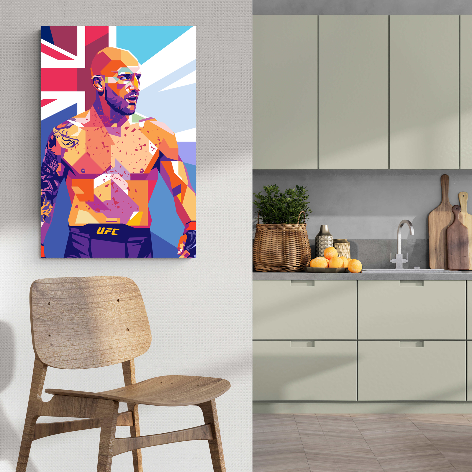 Volkanovski | MMA Champion Poster | Wanddecoratie Huis en Tuin | Muurdecoratie Kunst Print