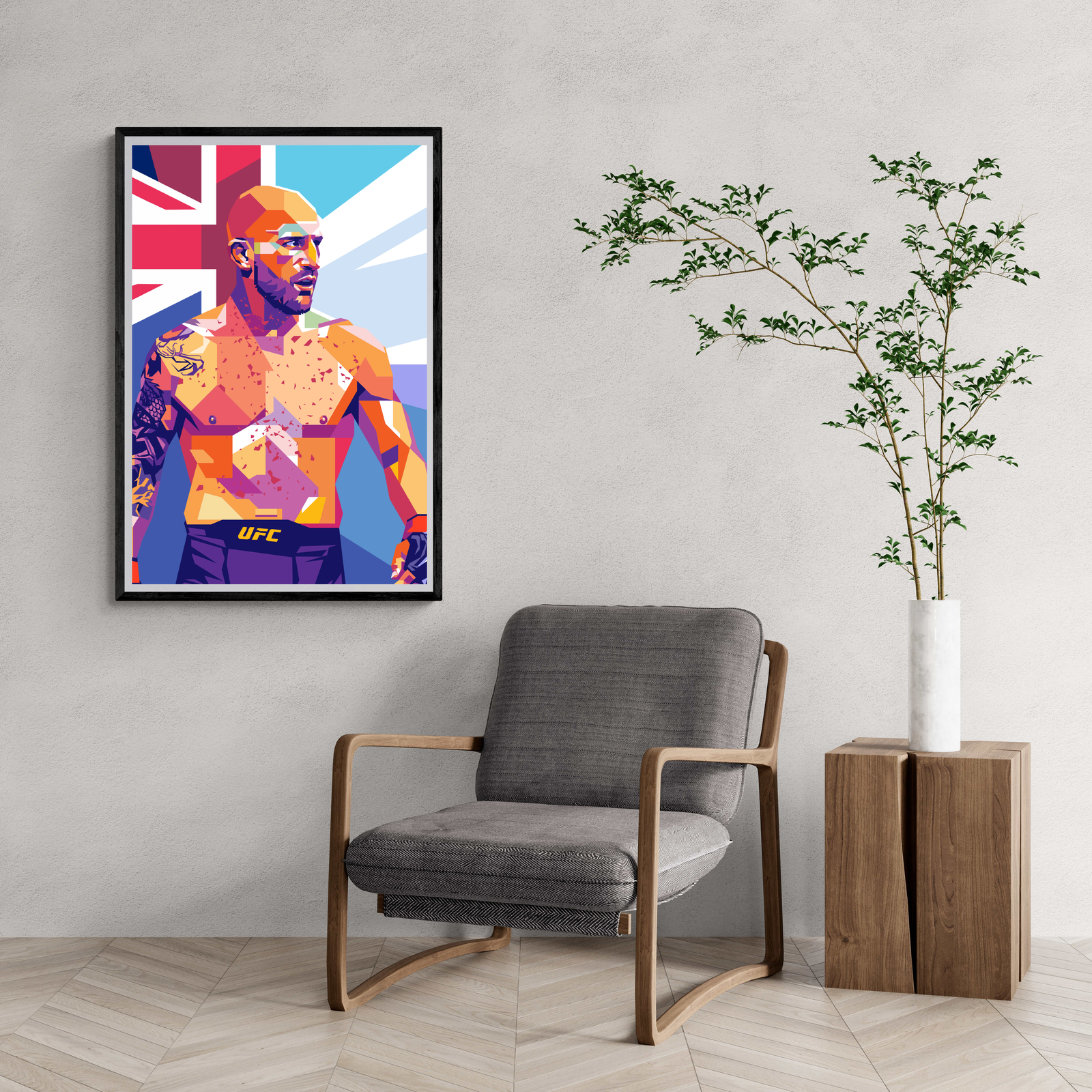 Volkanovski | MMA Champion Poster | Wanddecoratie Huis en Tuin | Muurdecoratie Kunst Print