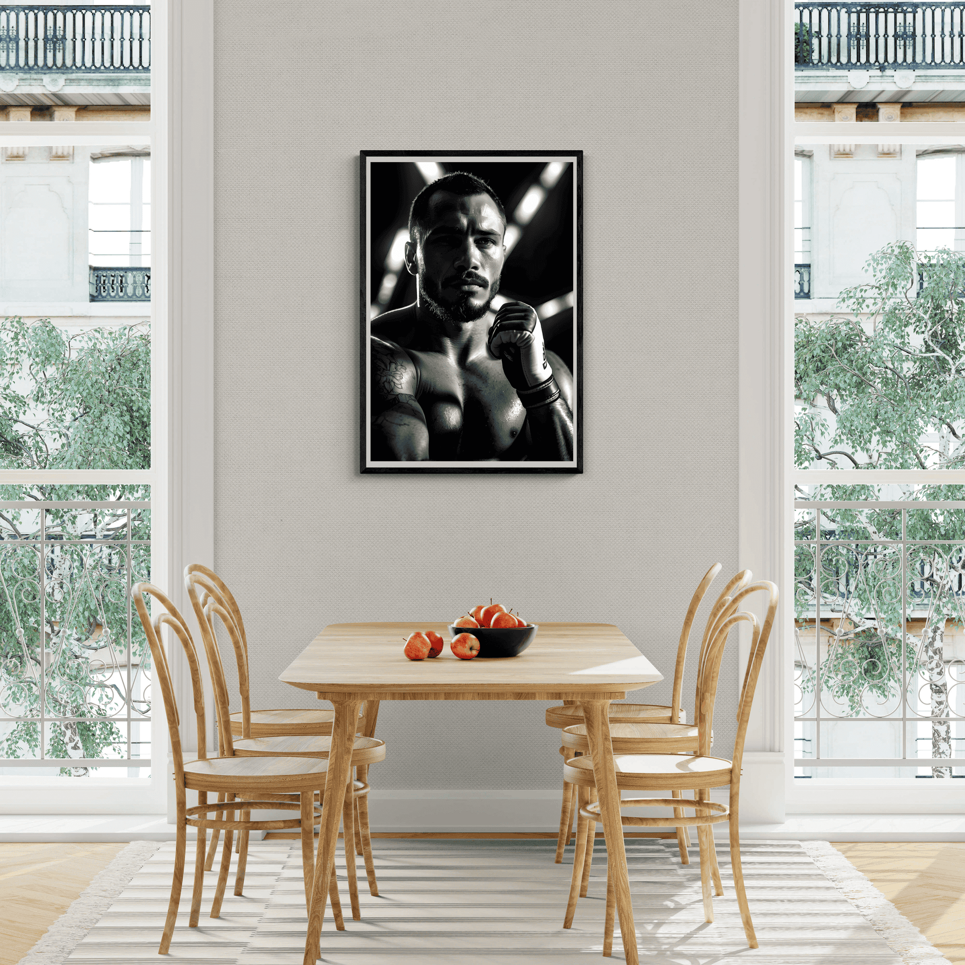 Free Fighter Black and White | Posters | Wanddecoratie | Muurdecoratie | Woondecoratie | Kunst
