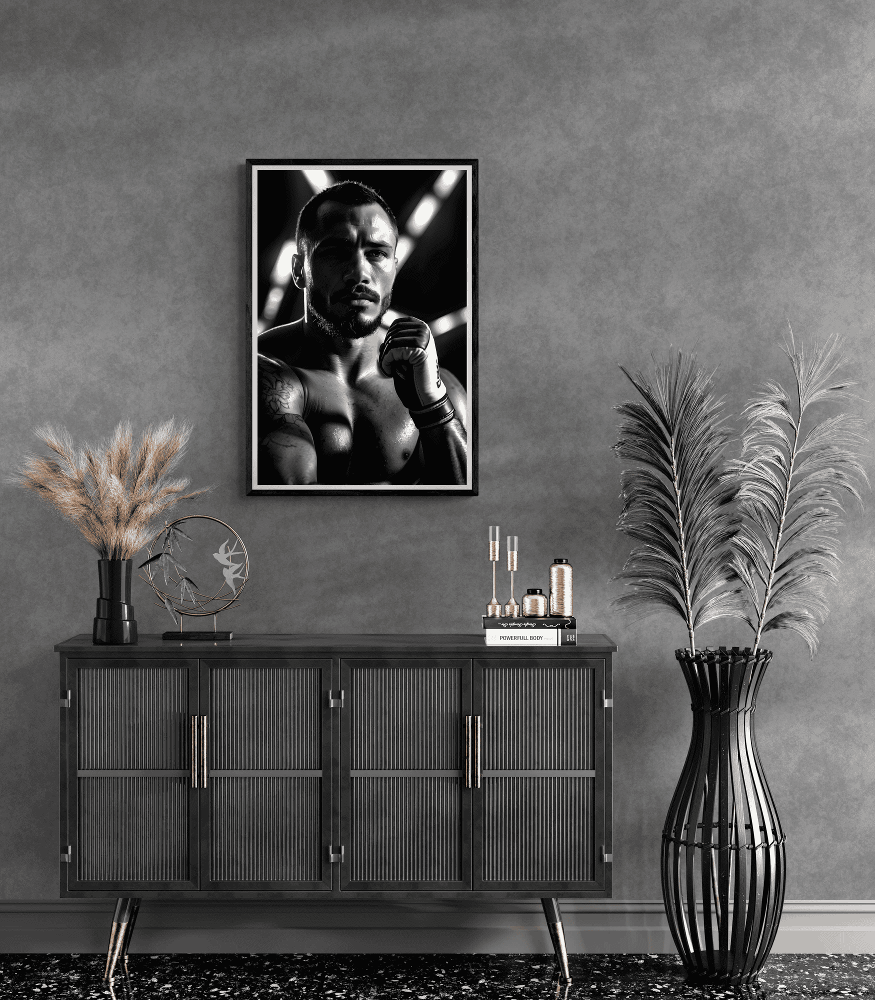 Free Fighter Black and White | Posters | Wanddecoratie | Muurdecoratie | Woondecoratie | Kunst