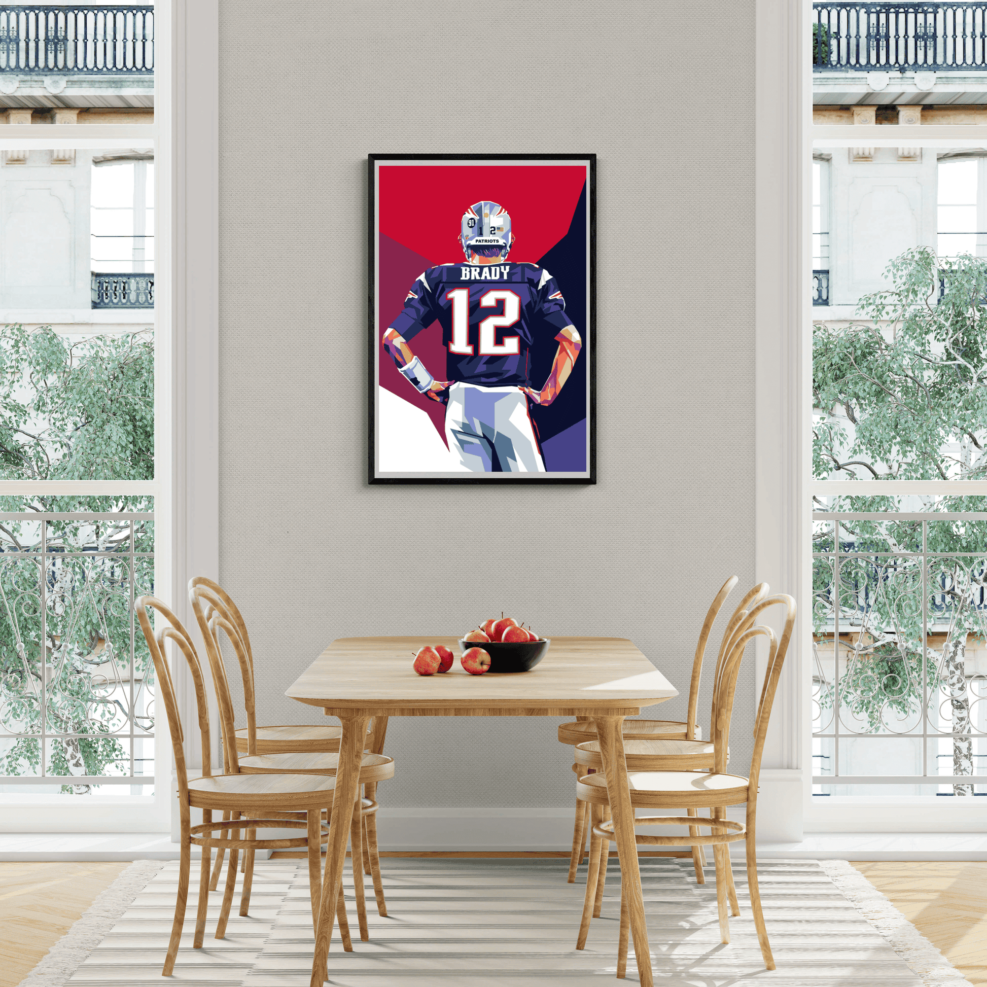 Tom Brady Poster Muurdecoratie | NFL Legend Wanddecoratie | Sports Wandkunst | Football Decor