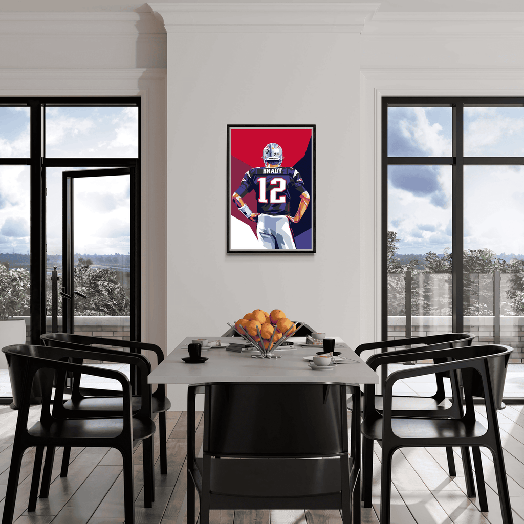 Tom Brady Poster Muurdecoratie | NFL Legend Wanddecoratie | Sports Wandkunst | Football Decor