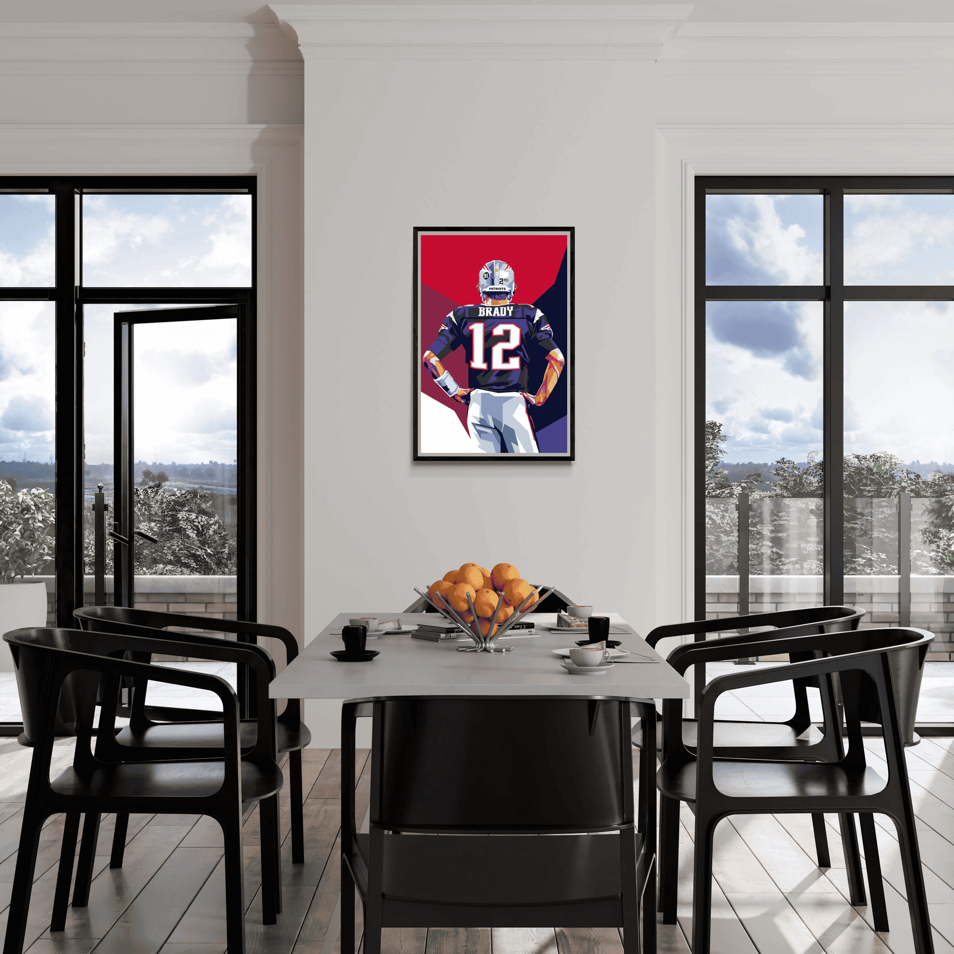 Tom Brady Poster Muurdecoratie | NFL Legend Wanddecoratie | Sports Wandkunst | Football Decor