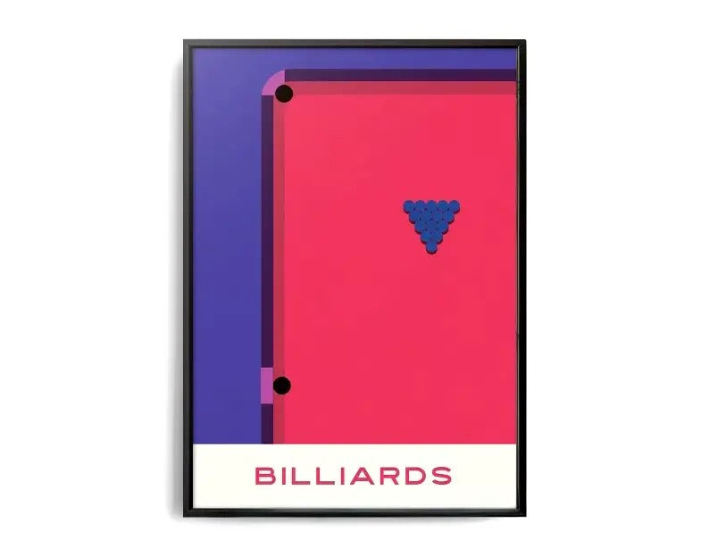 The Geometry of Victory | Billiards | Posters | Muurdecoratie | Sportkunst | Wanddecoratie | Schilderijen