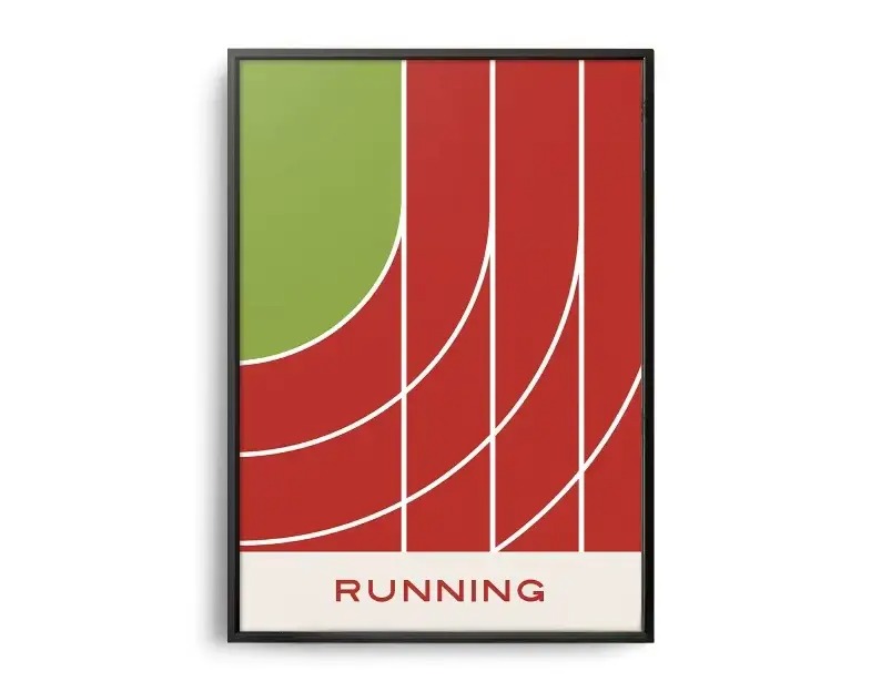 The Geometry of Victory | Muurdecoratie | Wanddecoratie | Sport | Posters, prenten | Hardlopen | Atletiek