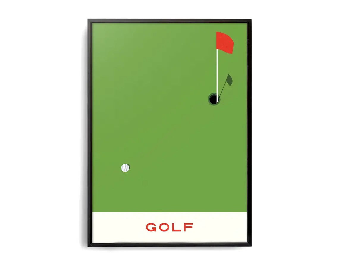 The Geometry of Victory | Sport Posters | Golf Muurdecoratie | Wanddecoratie voor thuis en tuin