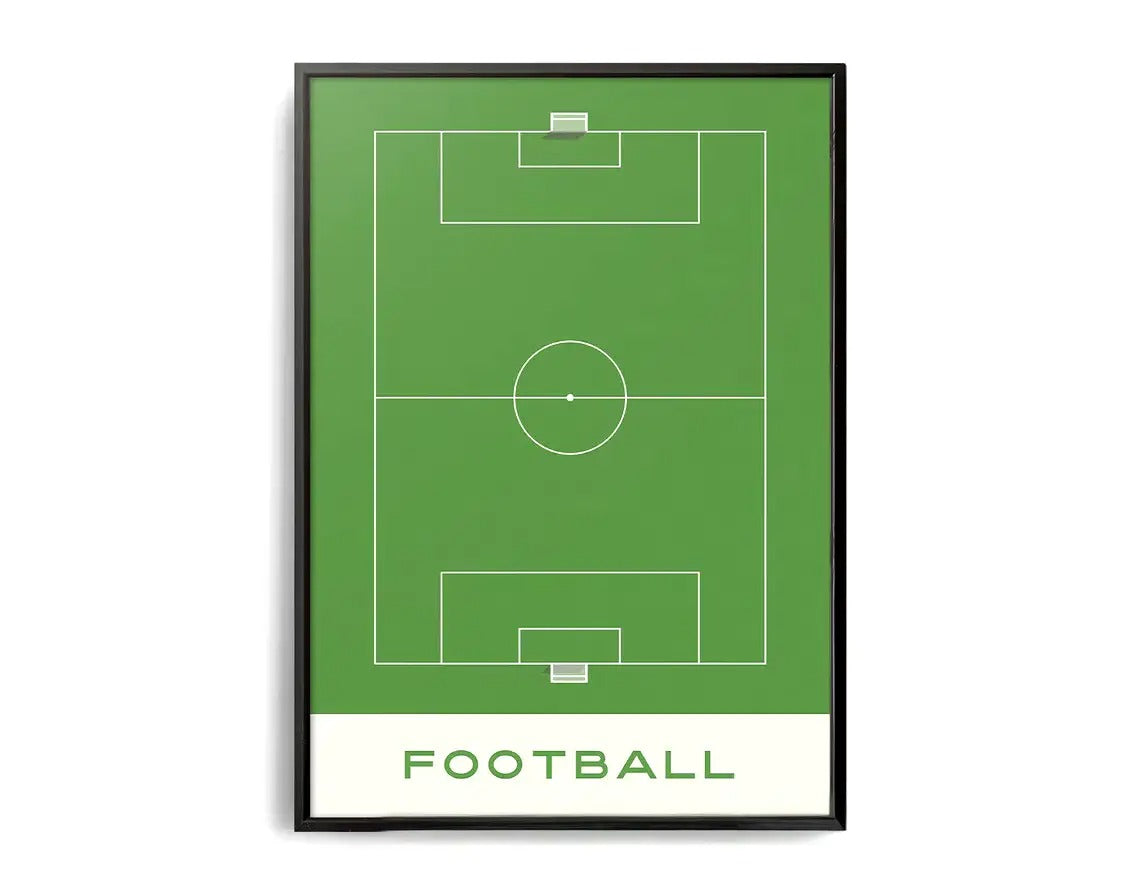 The Geometry of Victory | Sport kunst | Muurdecoratie | Voetbalveld | Wanddecoratie | Poster Collectie