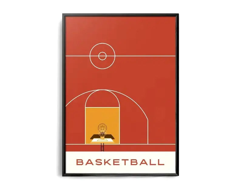 The Geometry of Victory | Basketbal muurdecoratie | Sport posters | Wanddecoratie kunst