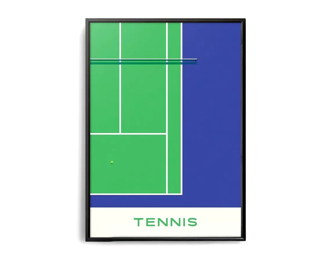The Geometry of Victory | Muurdecoratie | Wanddecoratie | Sports Art | Tennis Poster | Schilderij
