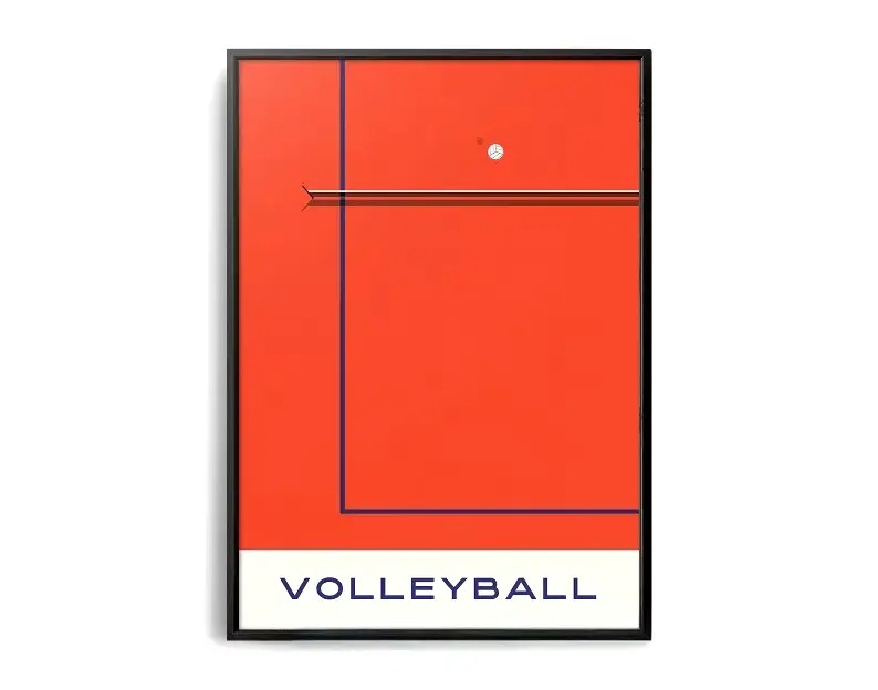 The Geometry of Victory sport poster | Vollebal Muurdecoratie | Wanddecoratie voor sportliefhebbers