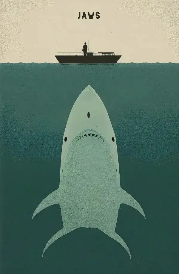Jaws Poster | Chief Brody | Muurdecoratie | Iconische Steven Spielberg Film | Wanddecoratie Kunst