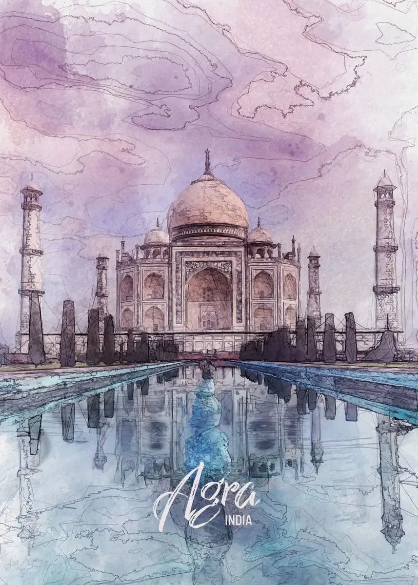 Taj Mahal Posters | Muurdecoratie Agra | India | Mughal Architectuur Kunst | Historische Wereldwonderen