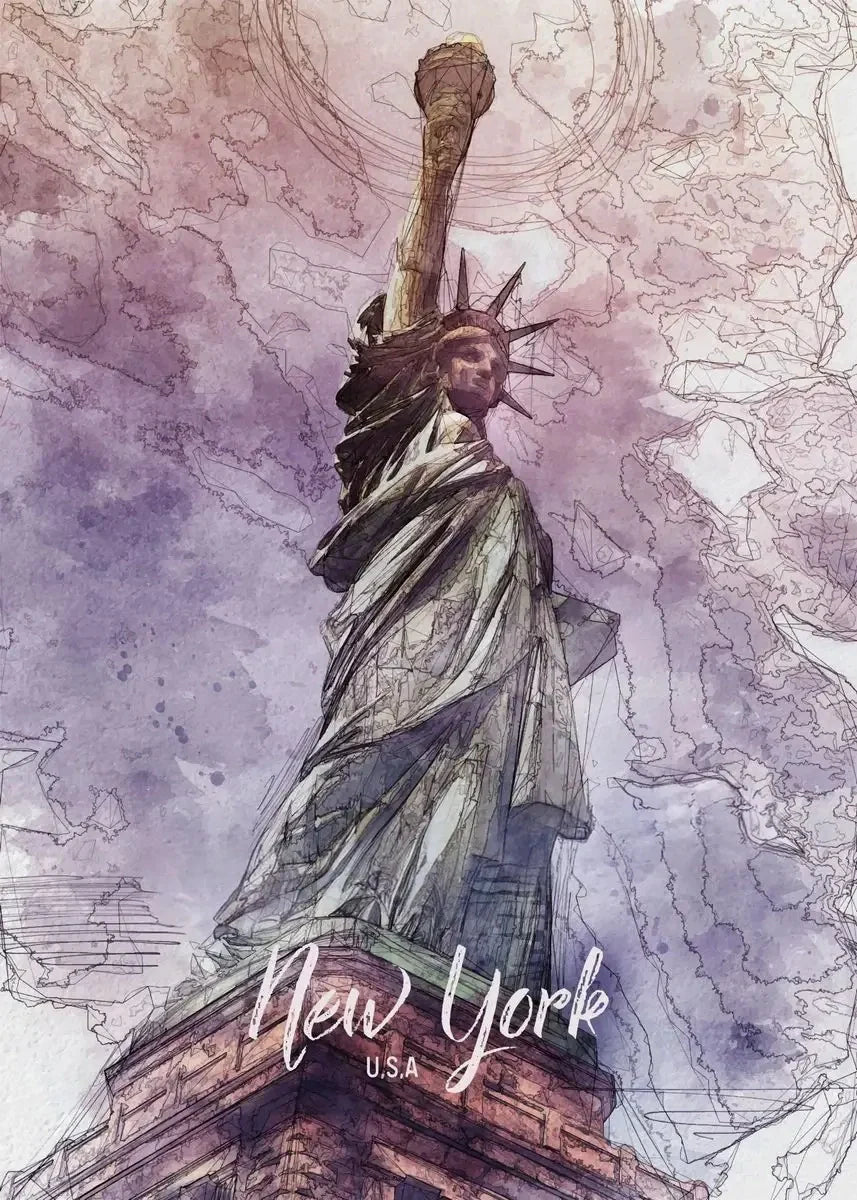 Statue of Liberty Posters | Muurdecoratie Vrijheidssymbool New York | Amerikaanse Architectuur Wanddecoratie
