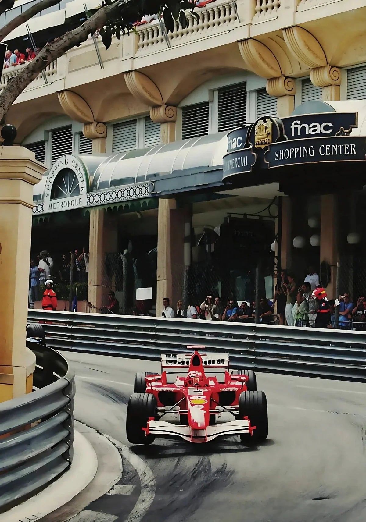 Monaco Formula 1 | Vintage Grand Prix muurdecoratie | Ferrari F2004 | Michael Schumacher poster | Metropole Monte Carlo wanddecoratie | Kunst ontwerpen voor F1 racefans
