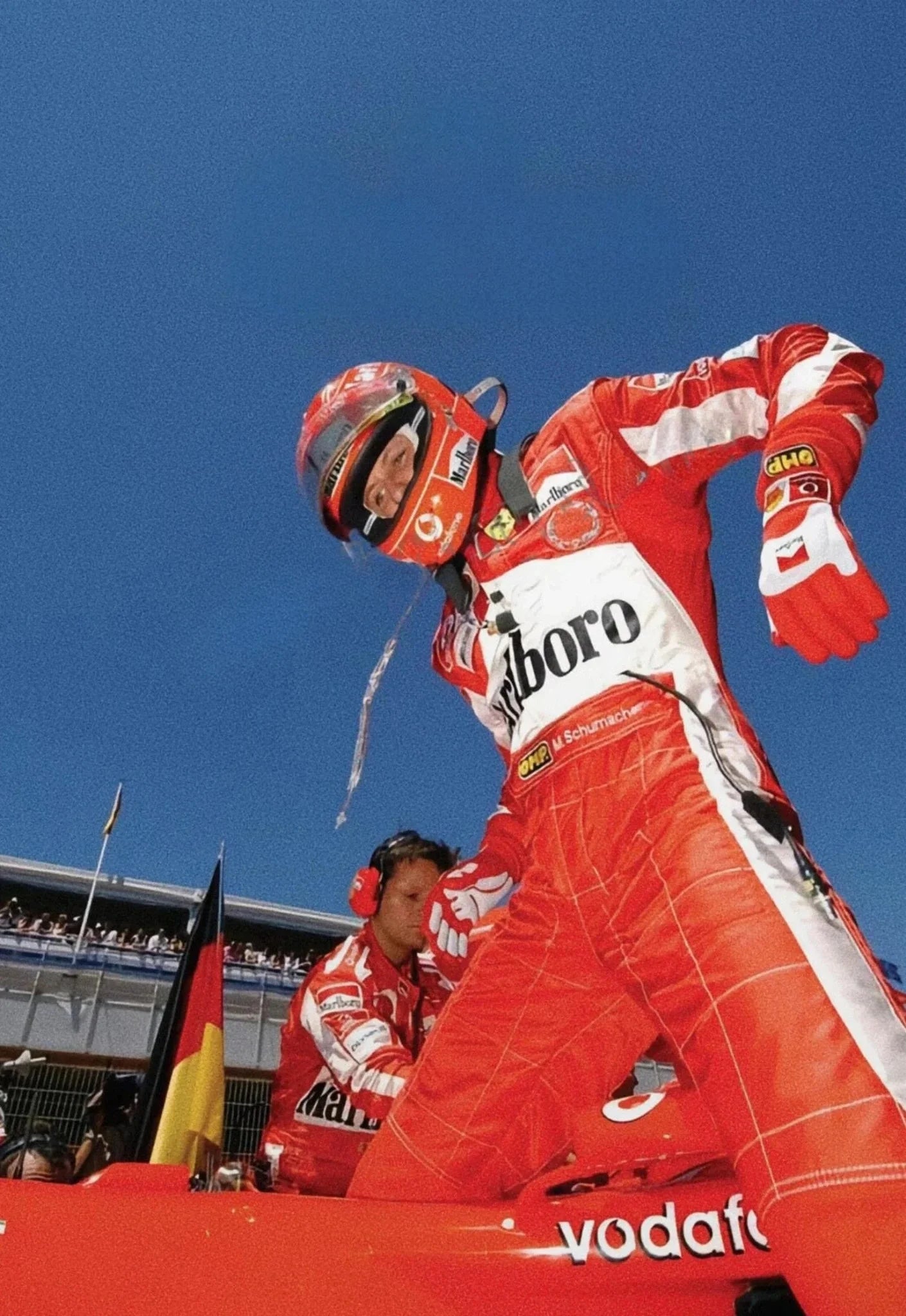 Monaco Formula 1 Poster | Muurdecoratie | Vintage Grand Prix Racing Art | Ferrari F2000 | Vodafone | Michael Schumacher | Wanddecoratie